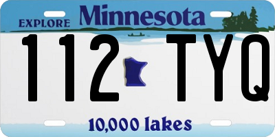MN license plate 112TYQ