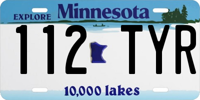 MN license plate 112TYR