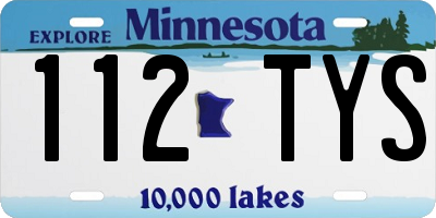 MN license plate 112TYS