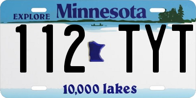 MN license plate 112TYT