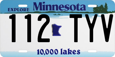 MN license plate 112TYV