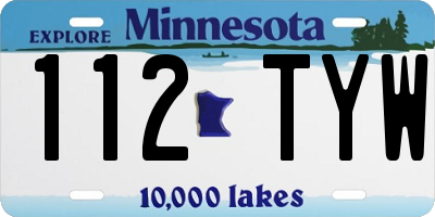 MN license plate 112TYW