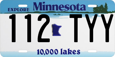 MN license plate 112TYY