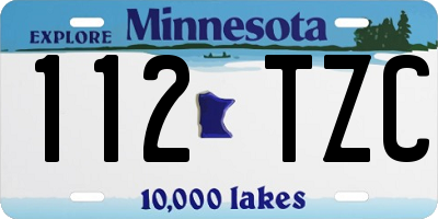 MN license plate 112TZC