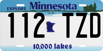 MN license plate 112TZD