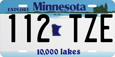 MN license plate 112TZE