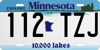 MN license plate 112TZJ