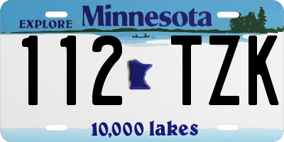 MN license plate 112TZK