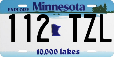 MN license plate 112TZL