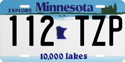 MN license plate 112TZP