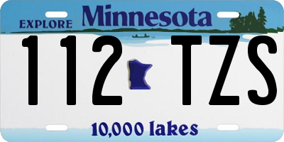 MN license plate 112TZS