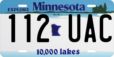 MN license plate 112UAC