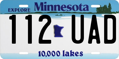 MN license plate 112UAD