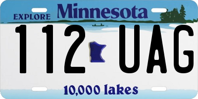 MN license plate 112UAG