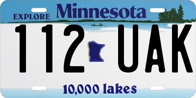 MN license plate 112UAK