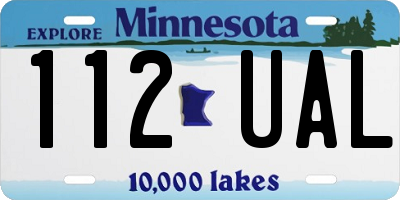 MN license plate 112UAL