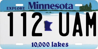 MN license plate 112UAM