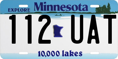 MN license plate 112UAT