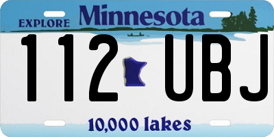 MN license plate 112UBJ
