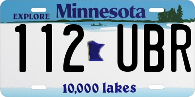 MN license plate 112UBR