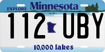 MN license plate 112UBY