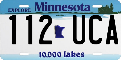 MN license plate 112UCA