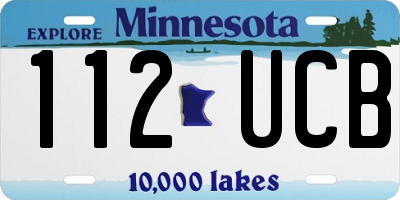 MN license plate 112UCB