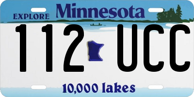 MN license plate 112UCC