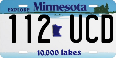 MN license plate 112UCD