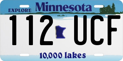 MN license plate 112UCF