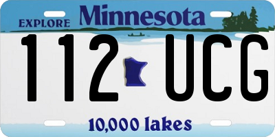 MN license plate 112UCG