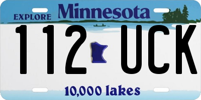 MN license plate 112UCK