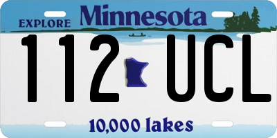 MN license plate 112UCL