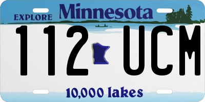 MN license plate 112UCM