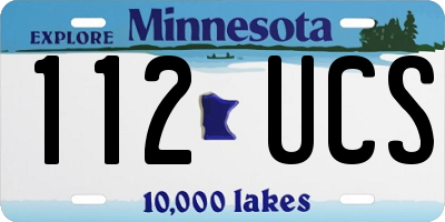 MN license plate 112UCS