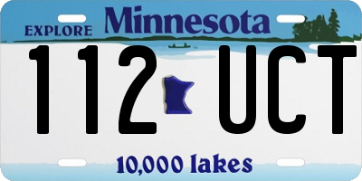 MN license plate 112UCT