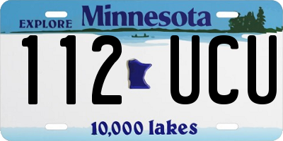 MN license plate 112UCU