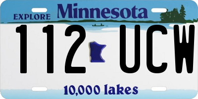 MN license plate 112UCW