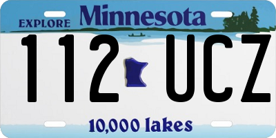 MN license plate 112UCZ