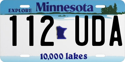 MN license plate 112UDA