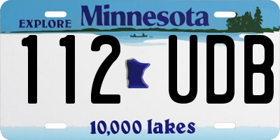 MN license plate 112UDB