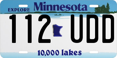 MN license plate 112UDD