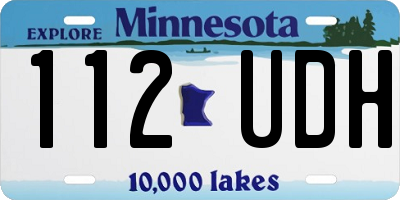 MN license plate 112UDH