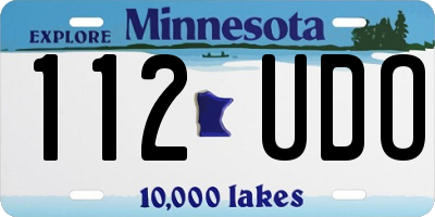 MN license plate 112UDO