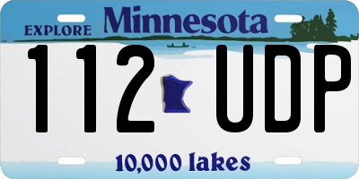 MN license plate 112UDP