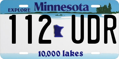 MN license plate 112UDR