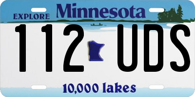 MN license plate 112UDS