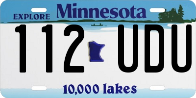 MN license plate 112UDU