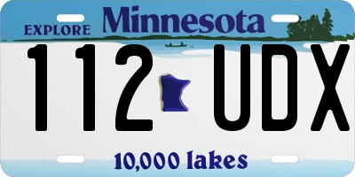 MN license plate 112UDX