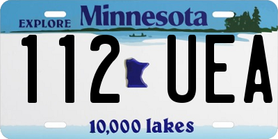 MN license plate 112UEA